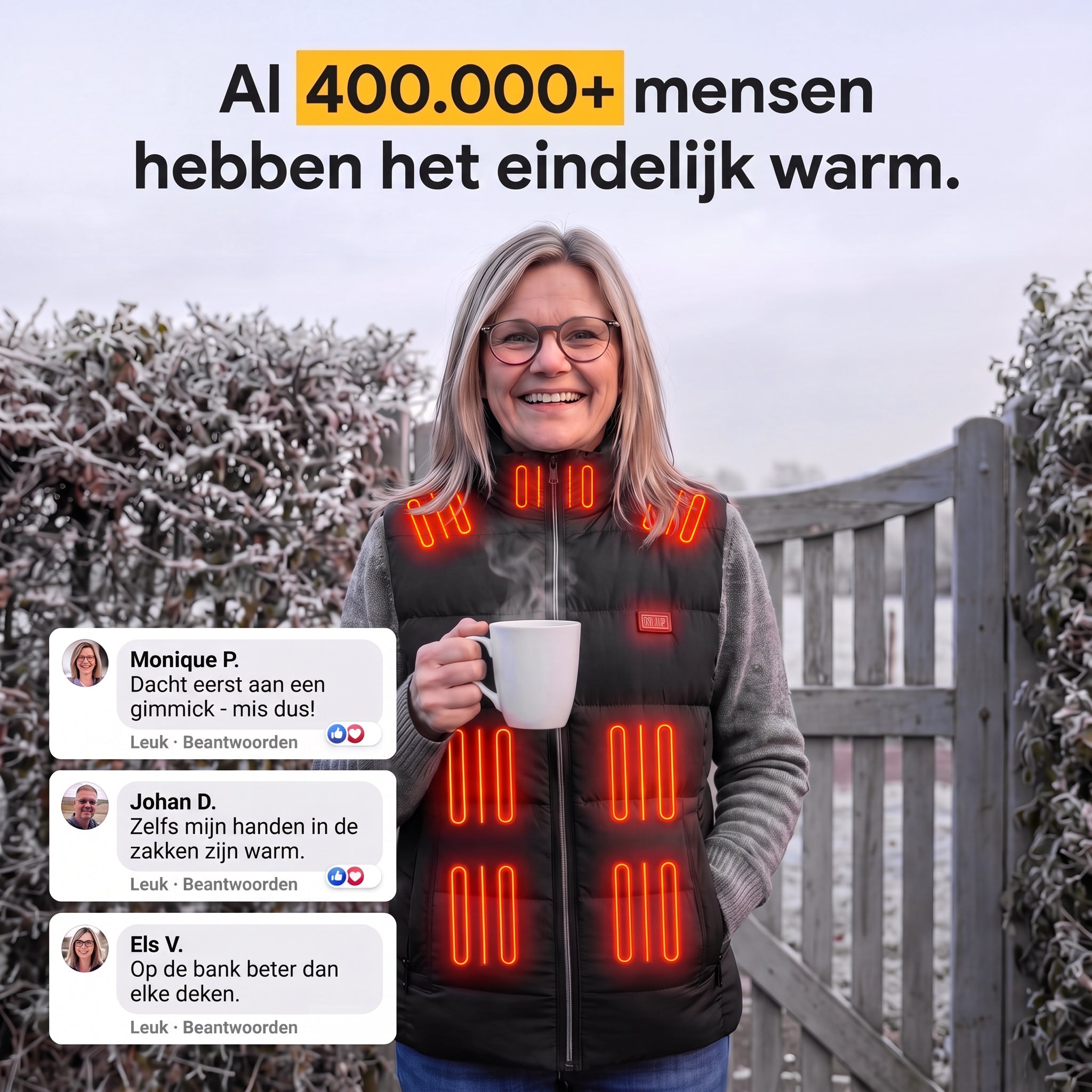 SmartHeat verwarmde bodywarmer, 400.000+ klanten hebben het eindelijk warm